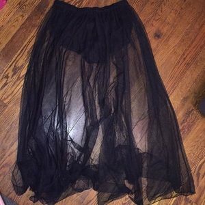 Black tulle skirt